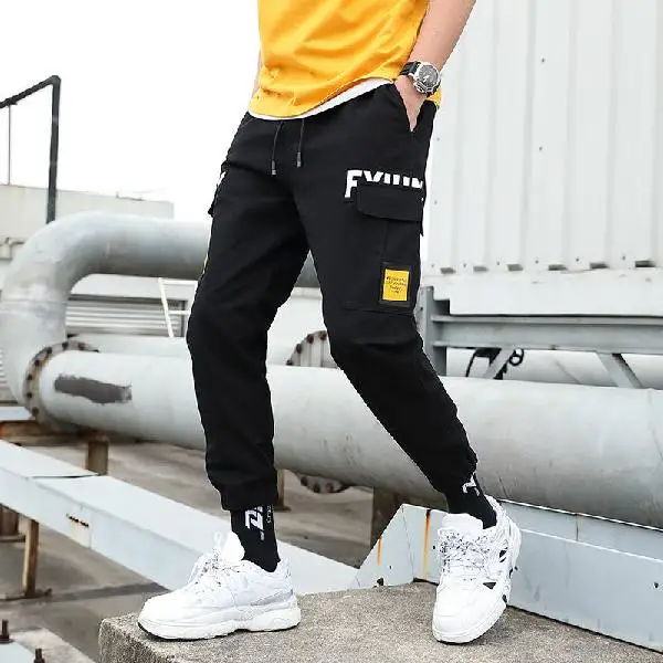 Спортивная одежда в стиле хип-хоп брюки до щиколотки повседневные тренировочные