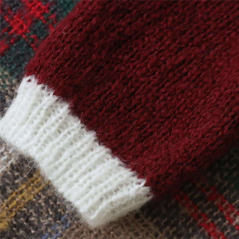 Accesorios de fotograf&iacute;a para reci&eacute;n nacido, sombrero de Navidad de Mohair suave + Mono, trajes de estudio, accesorios de fotograf&iacute;a infantil, disfraz de ganchillo-4