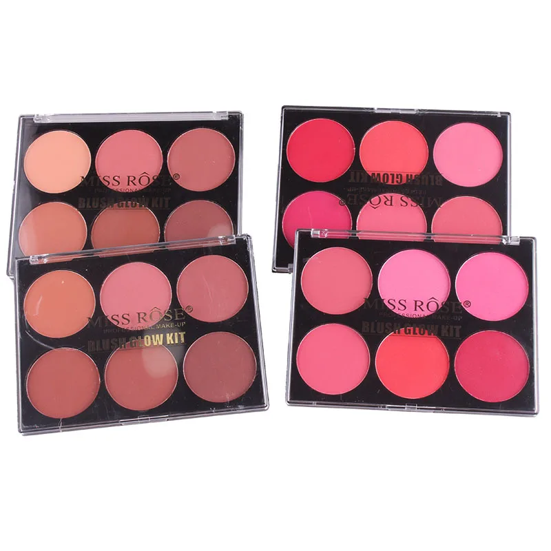 MISS ROSE Румяна для щек основа лица Бриллиантовая палитра румян макияжа 6