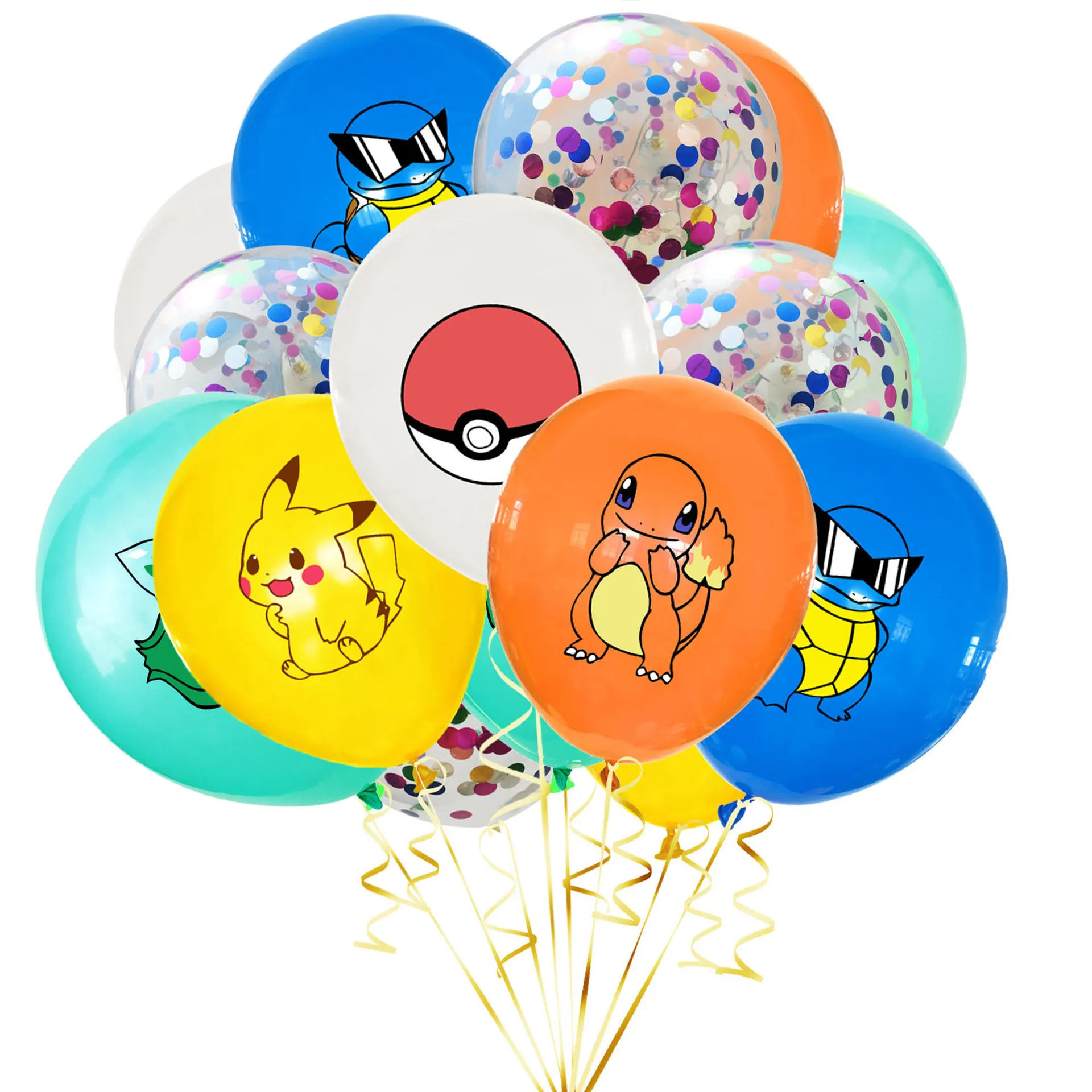 15 шт. Pokemon латексный шар украшения с рисунком из аниме Пикачу для дня рождения