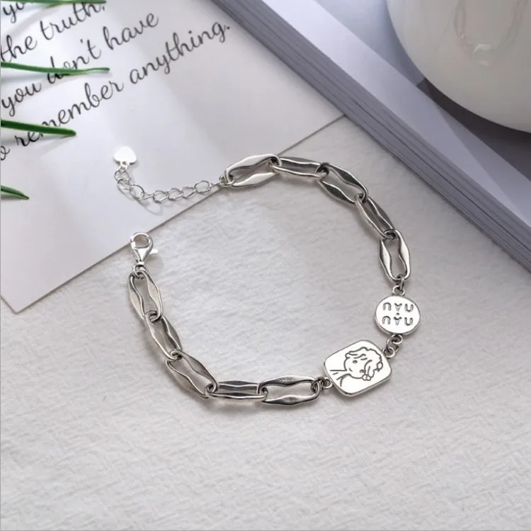 

Best Sell Sweet Little Girl Face 30% Silver Plated Lady Bracelet Promotion Personality Gift Women Never Fade Chain
