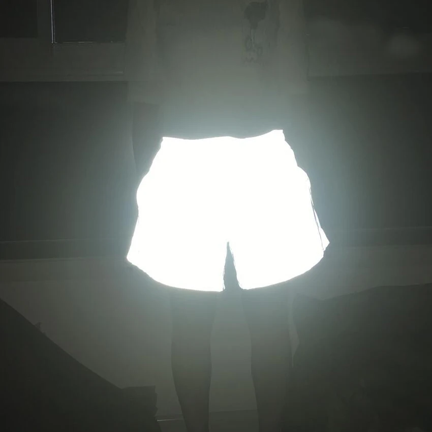 Женские Светоотражающие шорты блестящие короткие брюки в стиле хип-хоп