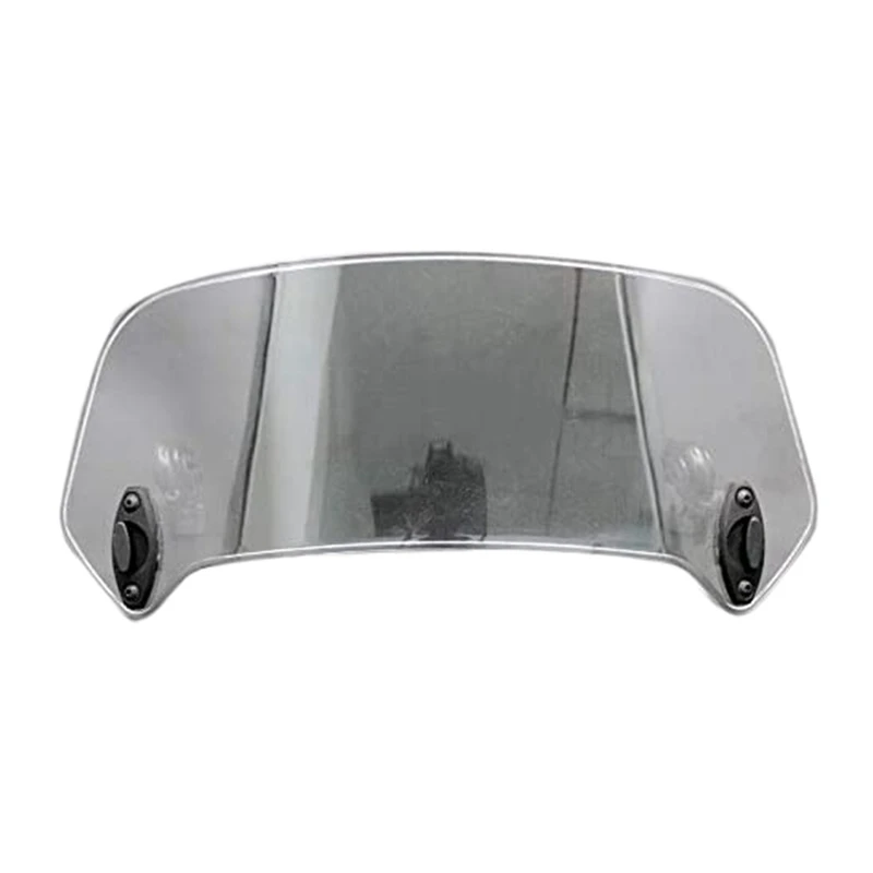 

Motorcycle Universal Windshield Extension Spoiler Windscreen Deflector with Adjustable Clip Grey