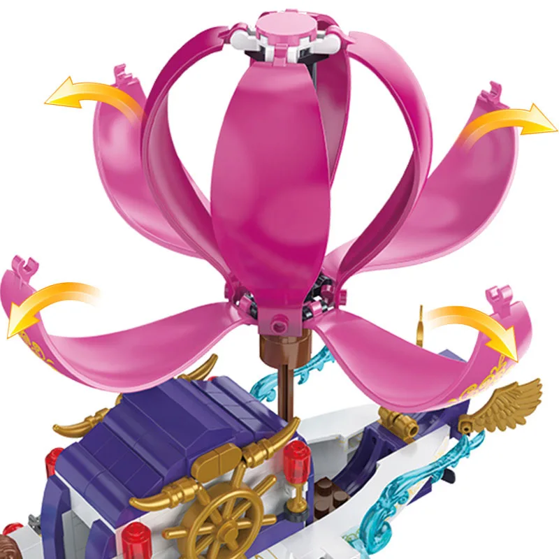

358pcs Girls Building Block Series Magic Spaceship Fairy Tale Hot Air Balloon bricks Birthday Gift For Girls Children