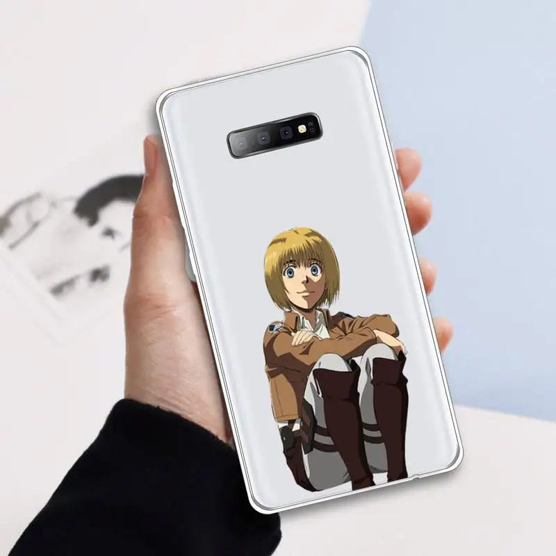 

Armin Arlert anime Attack on Titan Phone Case Transparent For Samsung Galaxy A 71 21s S note 8 9 10 plus 20 ultra