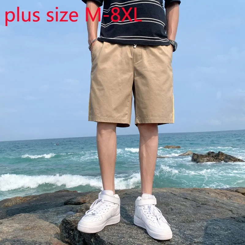 

New Arrival Shorts Summer Fashion Super Large Breathable Thin Men Elastic Waist Plus Size M L XL 2XL 3XL 4XL 5XL 6XL 7XL 8XL