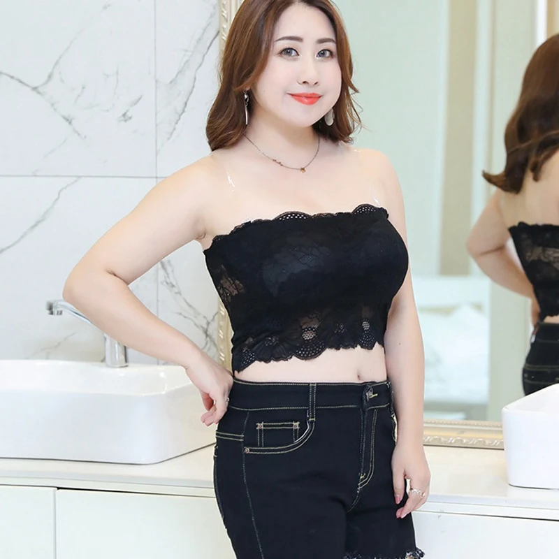 Tube Tops Strapless Top Sexy Bra Crop Woman Clothes Stresswear Ladies Bodycon 3XL Plus Size Shirt Casual | Женская одежда
