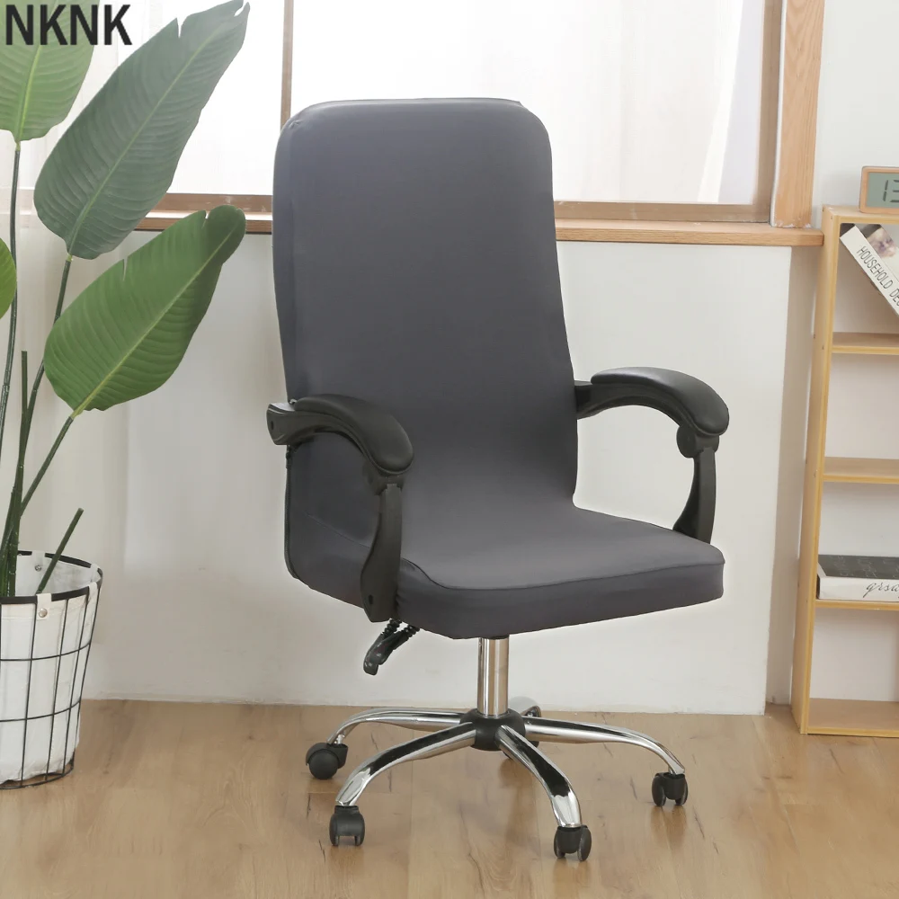 

Arm Chair Cover Rotating Stretch Office Computer Desk Seat Chair Cover Waterproof Elastic Chair Covers Removable Slipcovers M/L