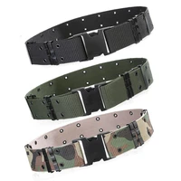 high quality army style combat tactical belt for men metal automatic buckle outdoor hunting military male nylon canvas waistband