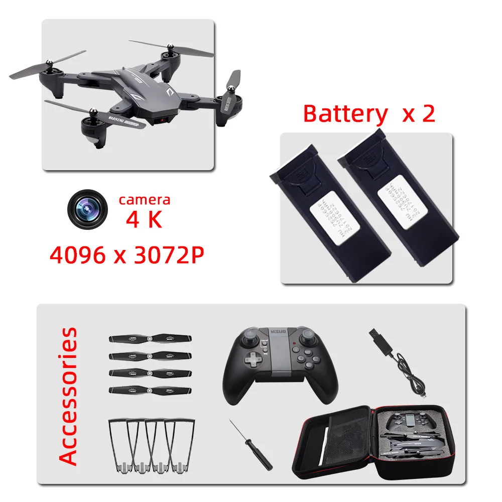 4K 2B bag XS816 Дроны с камерой HD Дрон Дистанционное управление вертолет Дрон 4 к игрушки Квадрокоптер drohne Квадрокоптер helikopter droni selfie VS SG106 - Цвет: 4K 2B bag