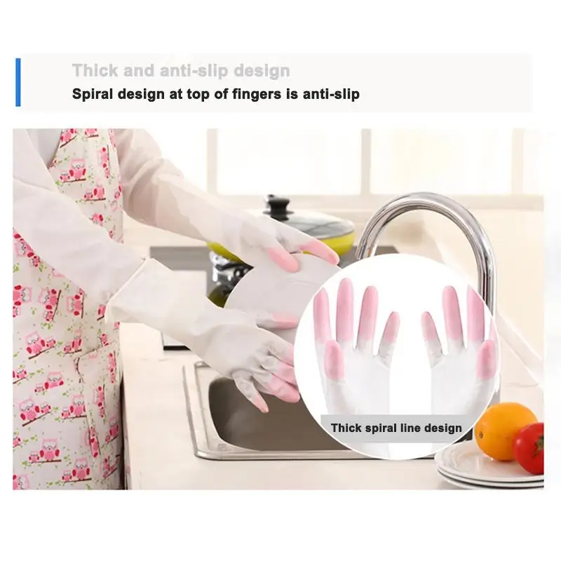 Резиновые перчатки водонепроницаемые латексные для мытья кухонных блюд садовые