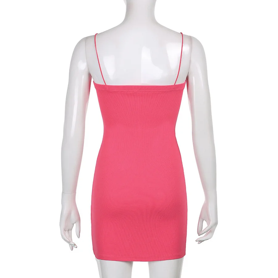 

Hot Sale Pink Dress for Women Sleeveless Summer Beach Mini Dress Women y2k Vintage Short Dress Prom Evening Elegant Vestidos