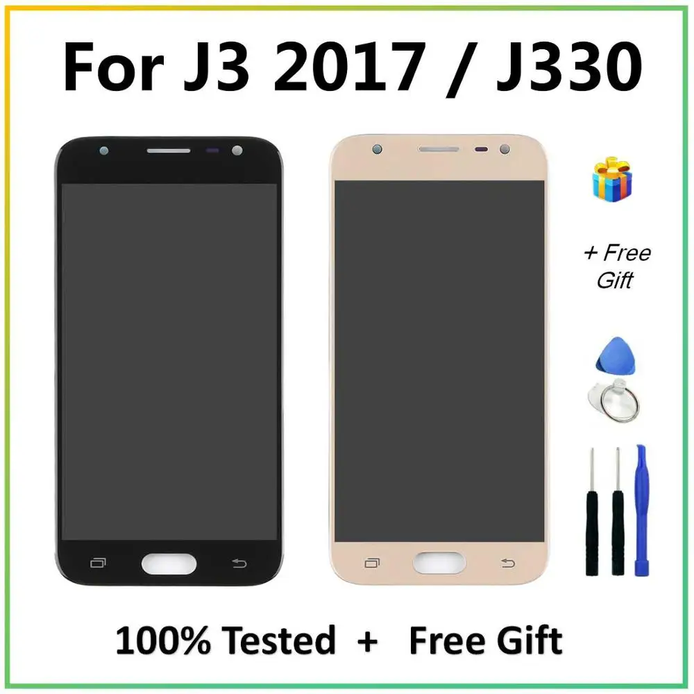 Для Samsung Galaxy J3 2017 J330 ЖК-дисплей сенсорный экран дигитайзер сборка Замена для |