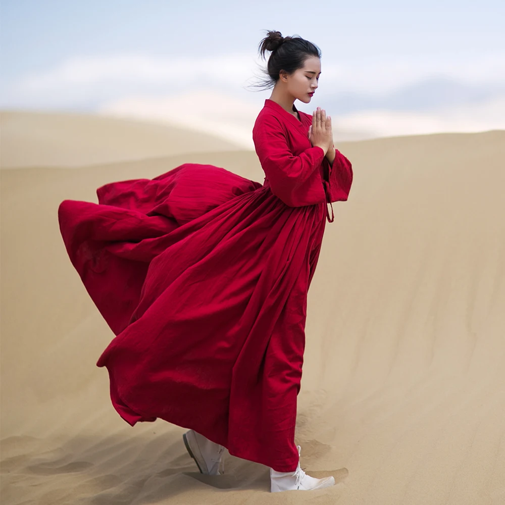 Весенние оригинальные дизайнерские осенние женские винтажные платья Hanfu в
