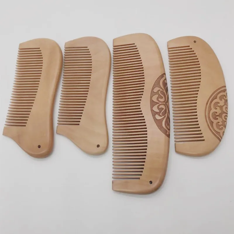 Натуральный Анти статический деревянный бамбуковый Массажная расческа Массажка