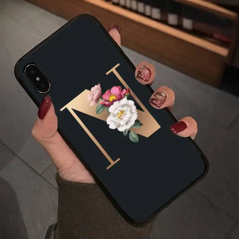 Yinuoda Классический чехол с буквенным алфавитом и цветочным принтом для Samsung Galaxy J7 J8