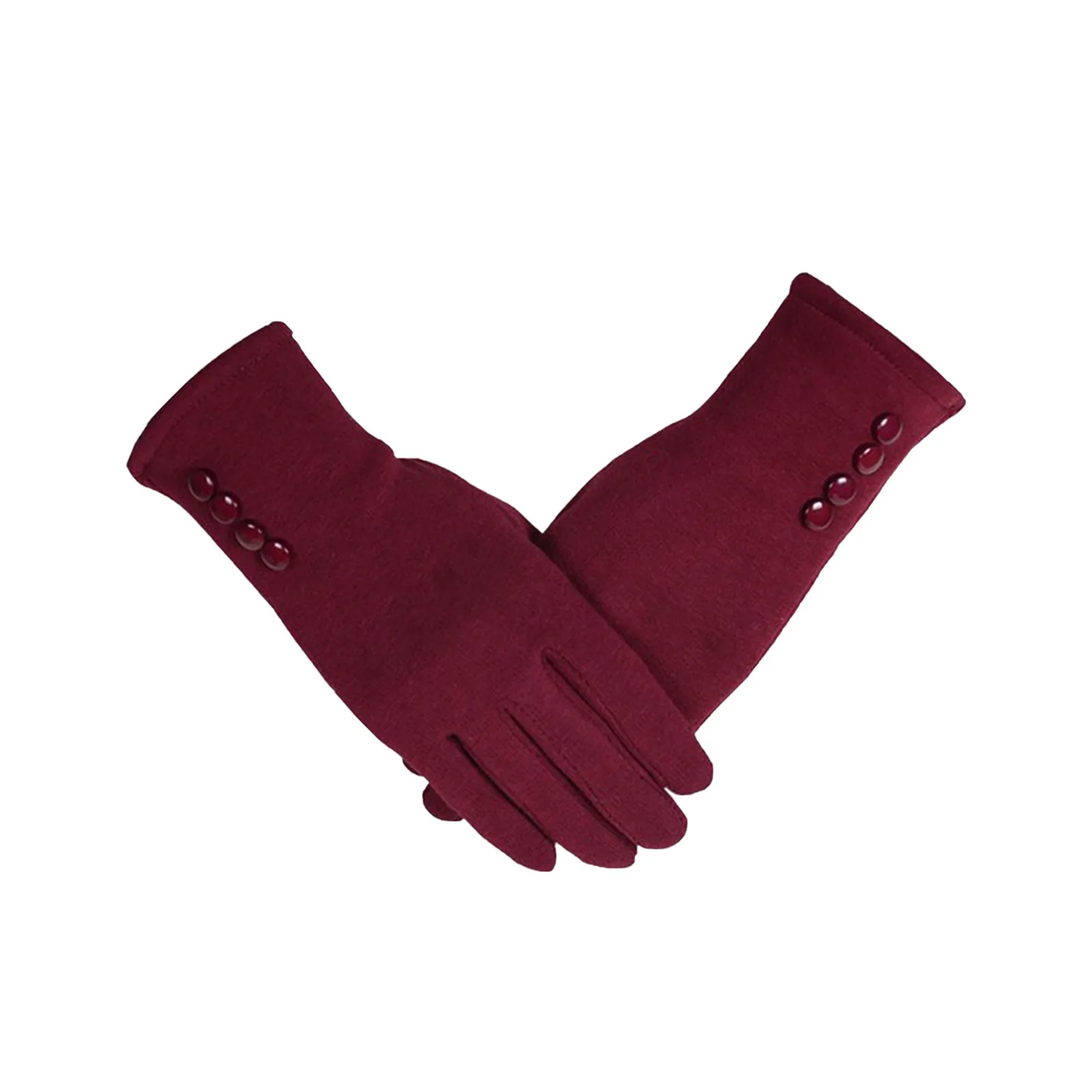 

Fashion Women's Thick Warm Gary Deerskin Velvet Winter Touches Screen Cycling Outdoor Sport Full Fingers Gifts Mittens Gloves