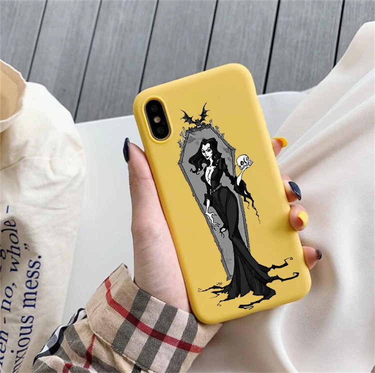 Среда Addams семейный цветной Мягкий силиконовый чехол для телефона iphone 6/6s, 6 Plus/6s Plus, 7/8, 7 Plus/8 Plus, X, XS, XR, XSMax