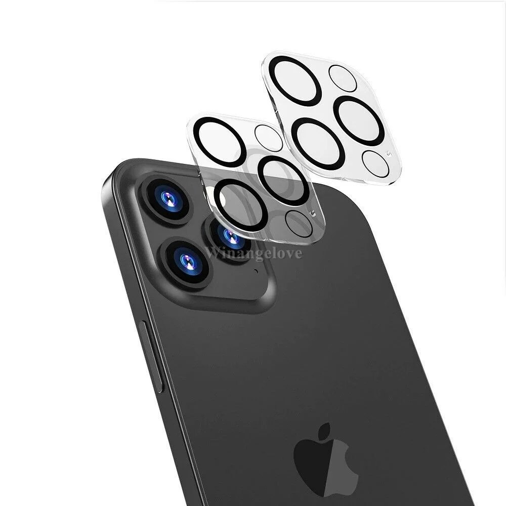 50pcs 3d back camera lens tempered glass screen protector for iphone 12 pro max11 pro max11 pro12 mini free global shipping