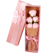 2021 Hot Flone Creative Scented Artificial Soap Flowers Rose Bouquet Gift Box Simulation Rose Valentines Day Birthday Gift Decor