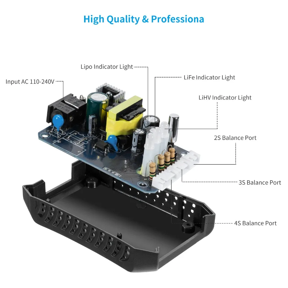 HTRC H4AC 20 Вт мини зарядка баланс зарядное устройство для 2 4s Lipo/LiFe/LiHV батарея