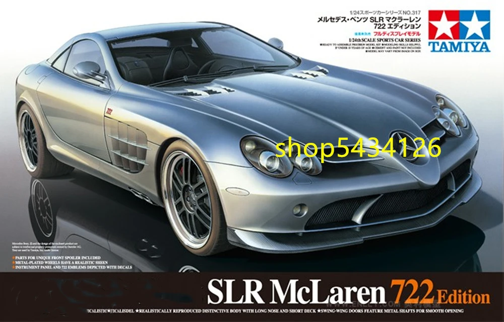 

Tamiya 24317 Model Building Toys 1:24 Scale Mercedes-Benz SLR McLaren 722 Assembly Toy Car For Children Kids & Adults
