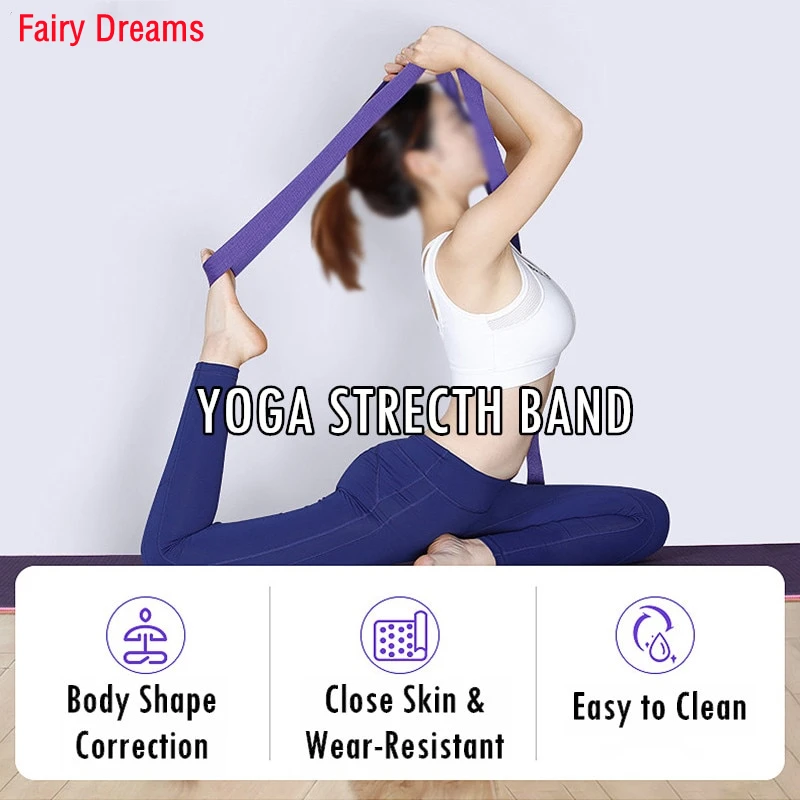 Эластичный ремень для фитнеса йоги растягивающийся тянущийся Iyengar