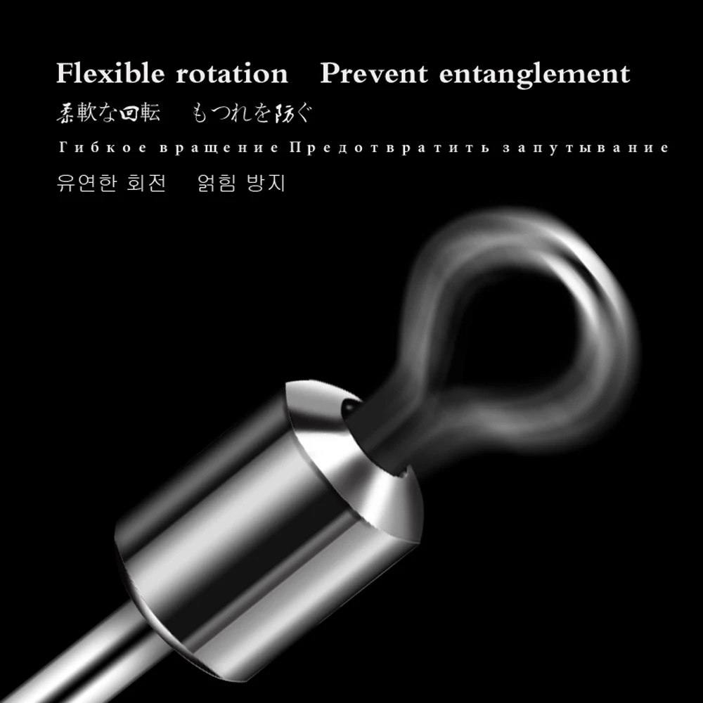 200 шт. длинный шарикоподшипник с быстрозажимом Вертлюги для рыболовного крючка