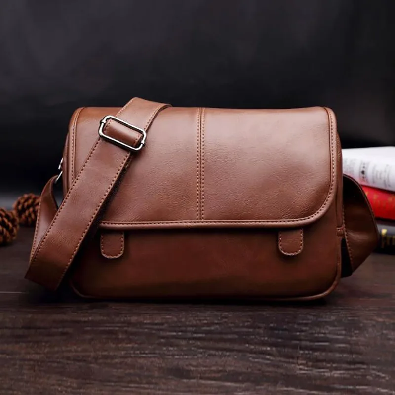

Новая роскошная брендовая сумка-мессенджер, мужские кожаные сумки через плечо для мужчин, деловая офисная Боковая Сумка, Повседневная рабо...