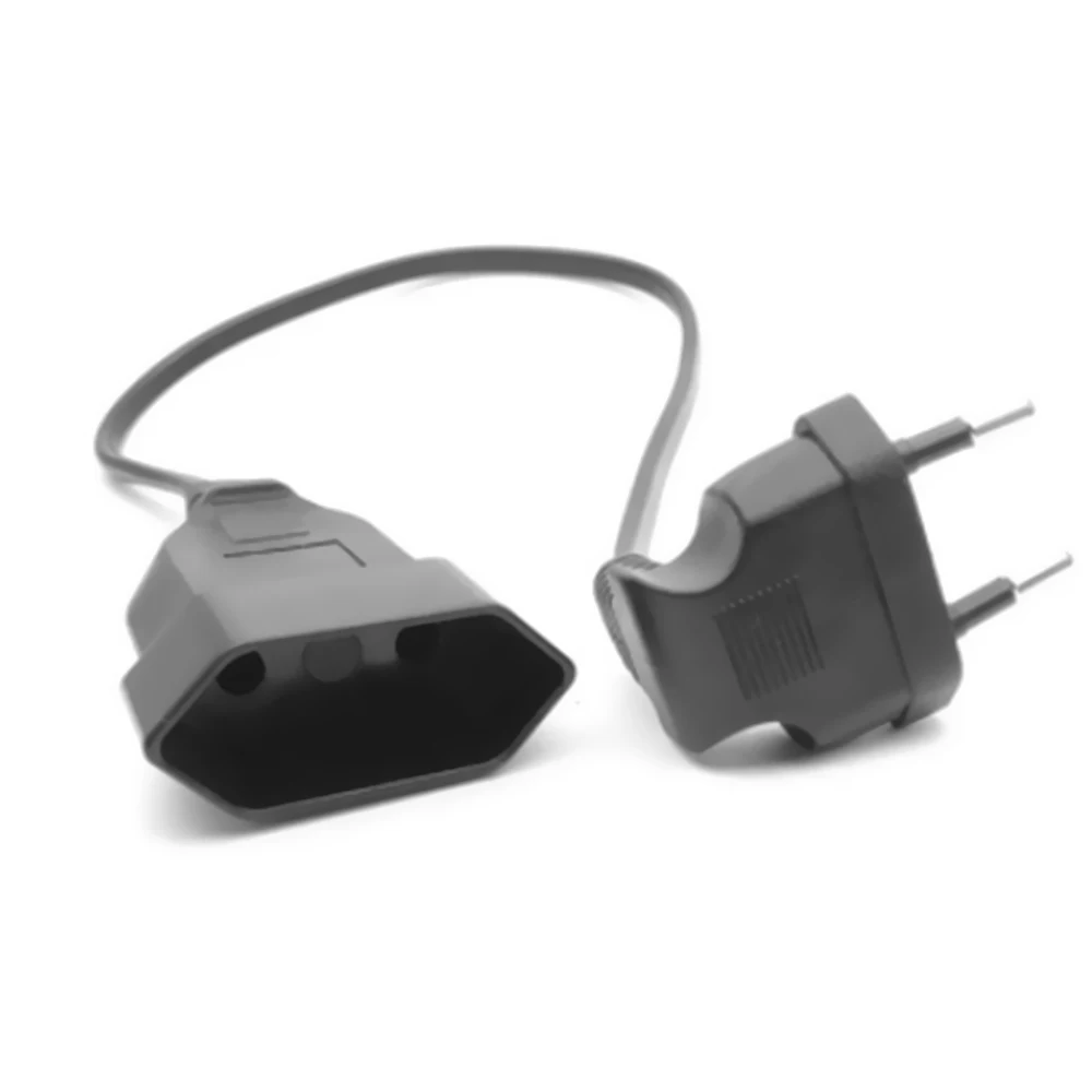 

0.6M EU Power Adapter Cord 90 Degree Angled European Round 2Pin Male to Female Plug Power Cable For UPS PDU