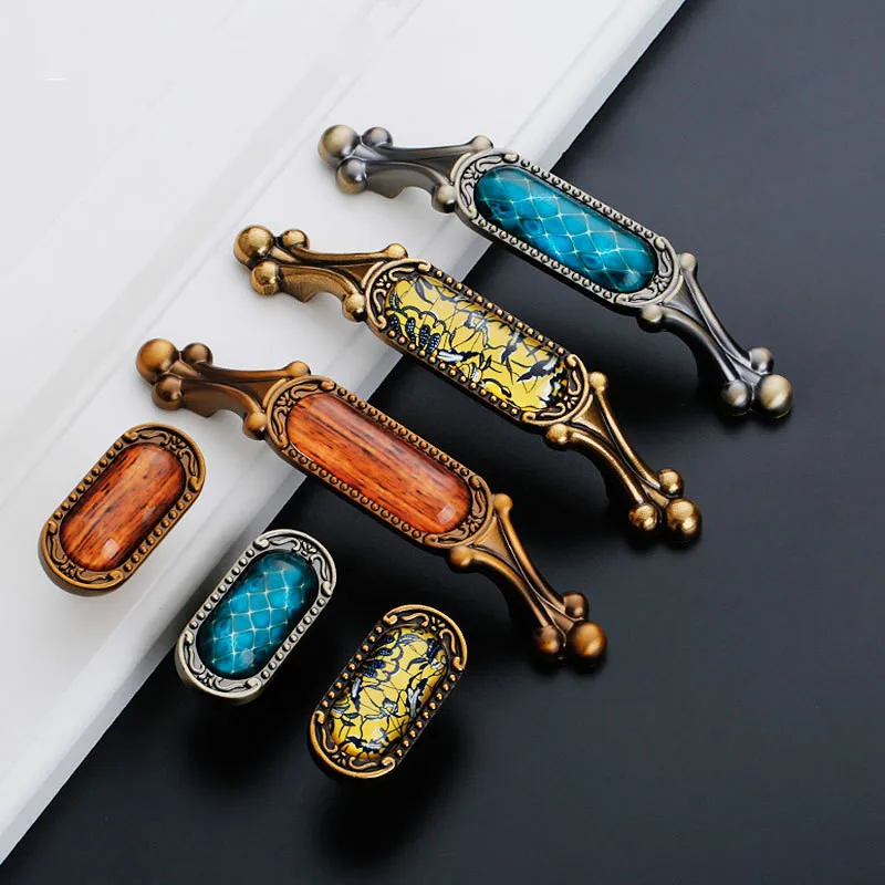 

JD Vintage Crystal Cabinet Knobs and Handles European Drawer Knobs Kitchen Handle Cupboard Door Pulls Furniture Handle Hardware