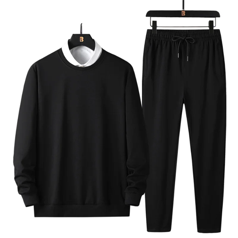 

2020 Spring Autumn New Men Plus Size Casual Sweater Trousers Suits Can Be Customized Sudaderas Bluza Sweatshirt Pantalon Spodnie