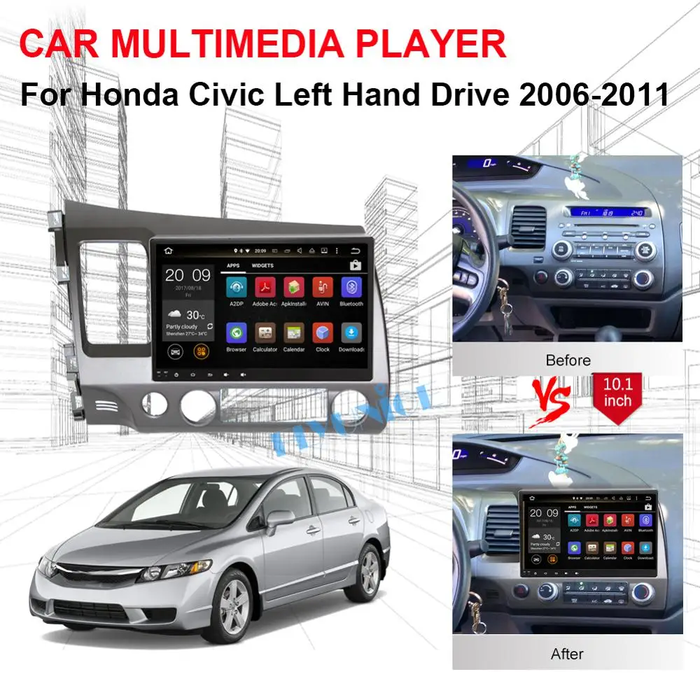 Автомобильный GPS-навигатор для HONDA CIVIC 2006-2011 автомобильное радио стерео