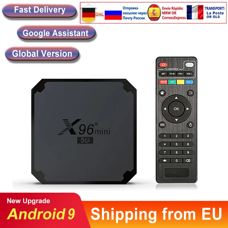 X96 мини 5G android smart tv box 9 mlogic S905W4 четырехъядерный 2G 16gb 4k MINI телеприставка медиаплеер