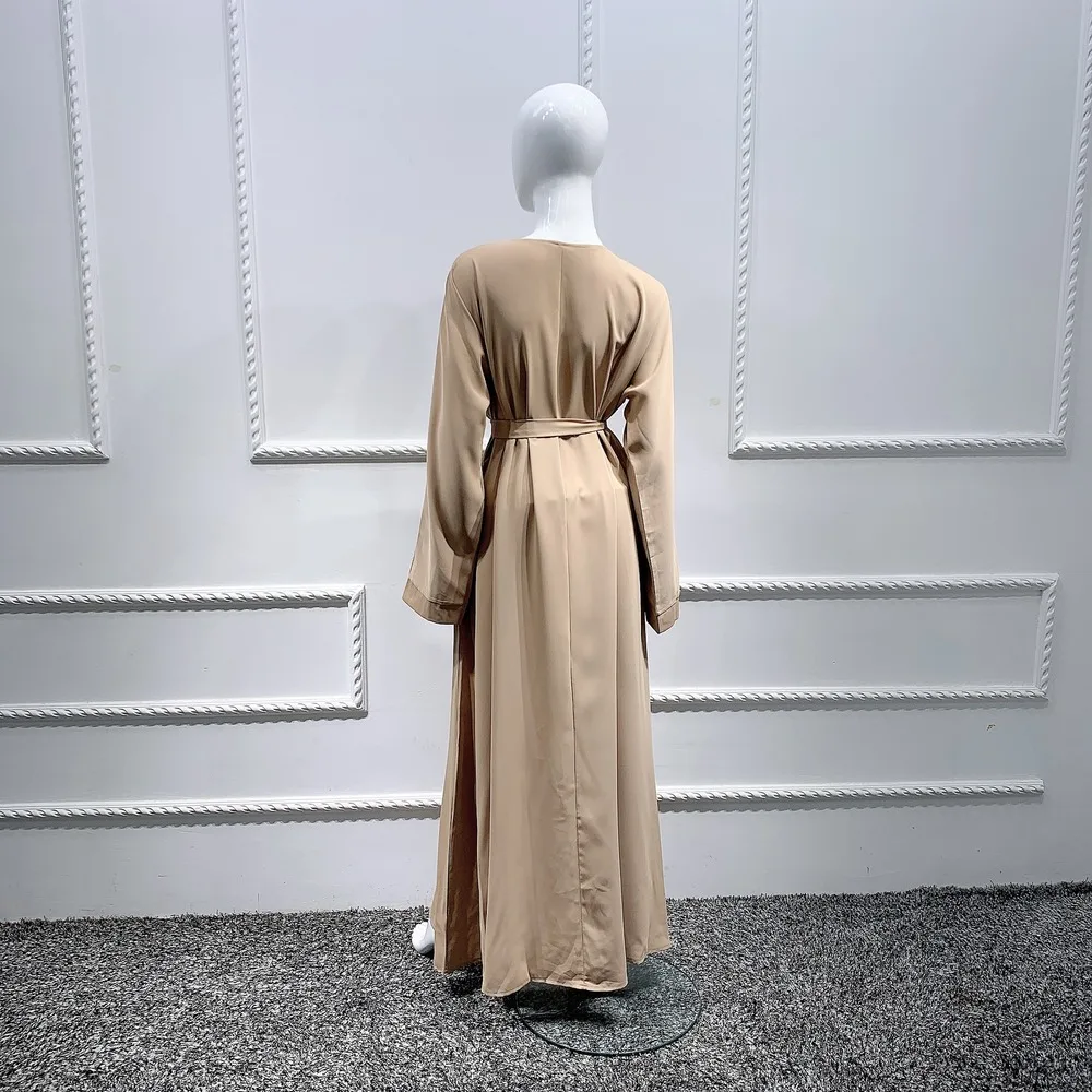 

Beading Open Abaya Kimono Cardigan Hijab Muslim Dress Women Turkey Kaftan Dubai Caftan Marocain Islam Clothing Ramadan Abayas