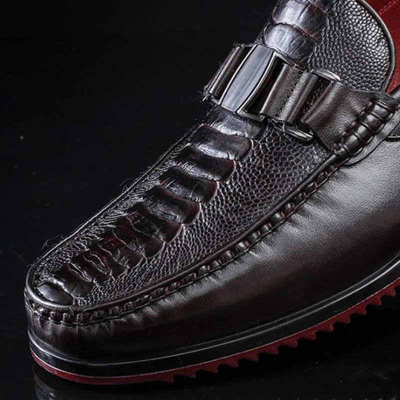 Новинка мужская обувь ourui из натуральной кожи страуса для отдыха Мужская одного