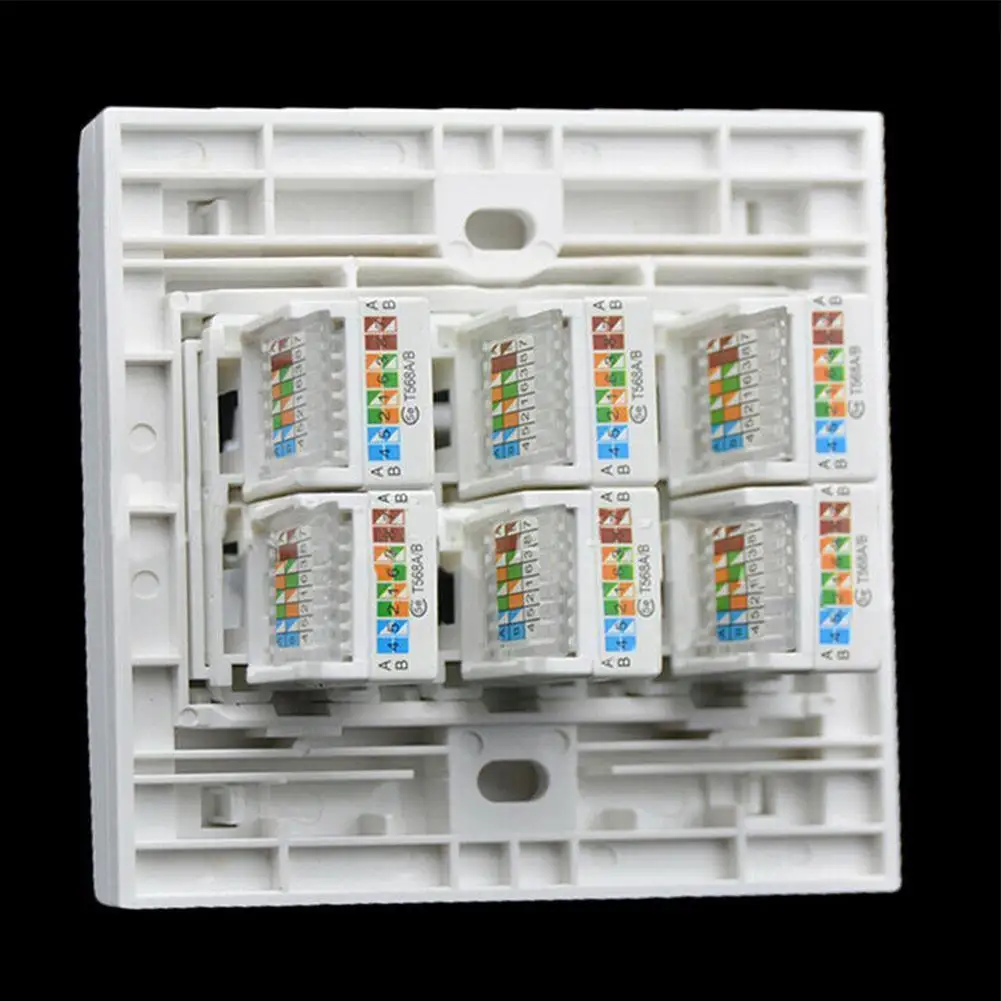 

86 Type Computer Socket Panel CAT5E Network Module Port Panel Cable Outlet 1to Socket Wall Interface RJ45 6 Z0K1