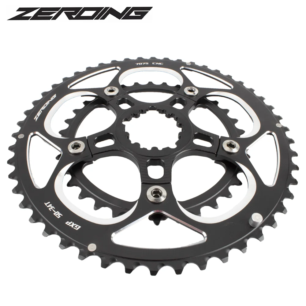 ZEROING Road Bike Crank GXP Crankset 170/172.5/175mm MTB Chainring Double Toothed Plate 50-34/52-36/53-39T for Shimano /SRAM | Шатуны и