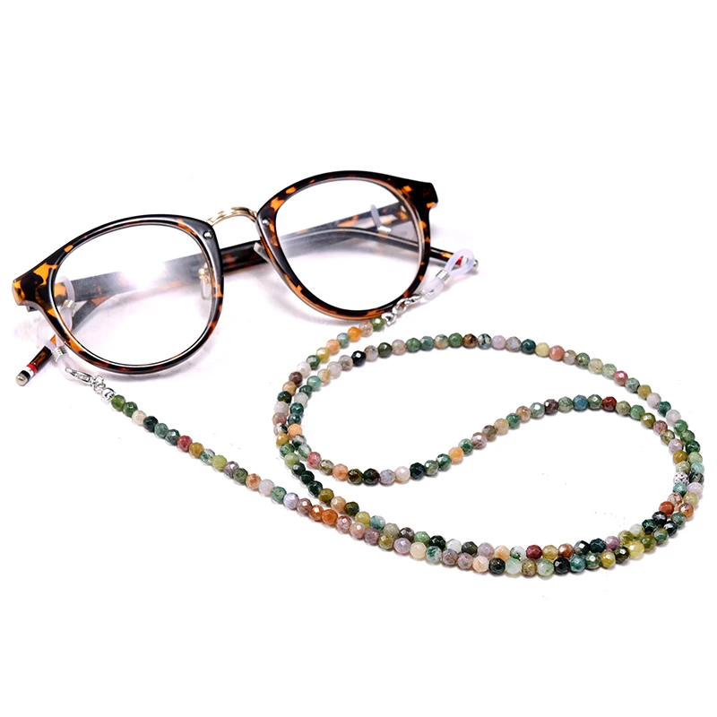 4mm Natural stone Lanyard Glasses Chains  For Women 2021 New Fashion 72cm  Sunglasses Chains Wholesale images - 6