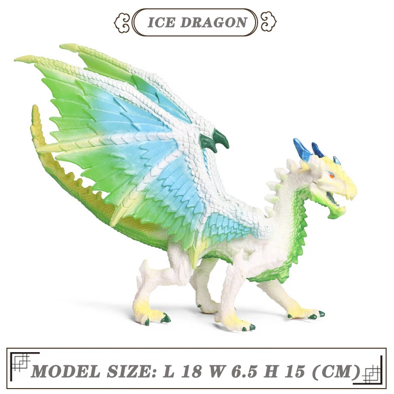 Старинная мифология Дракон ледяной дракон твердый пластиковый игрушечный
