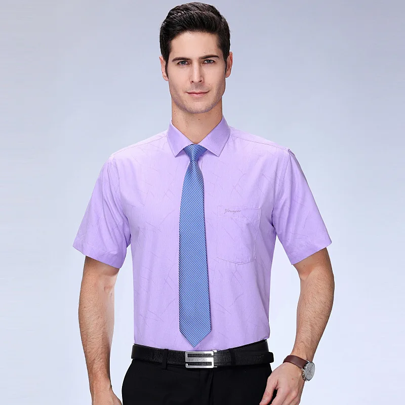 

2021 shirt men's short-sleeved business casual free summer loose professional equipment men's square collar shirt