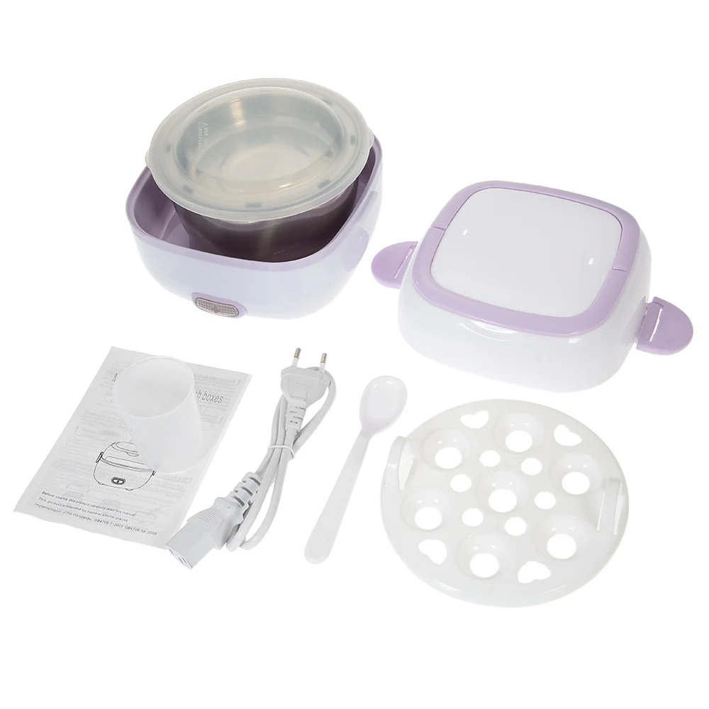 

Multifunctional Mini Rice Cooker Electric Meal Box Thermal Insulation Lunch Box Electric Heating Lunch Box with Steamer