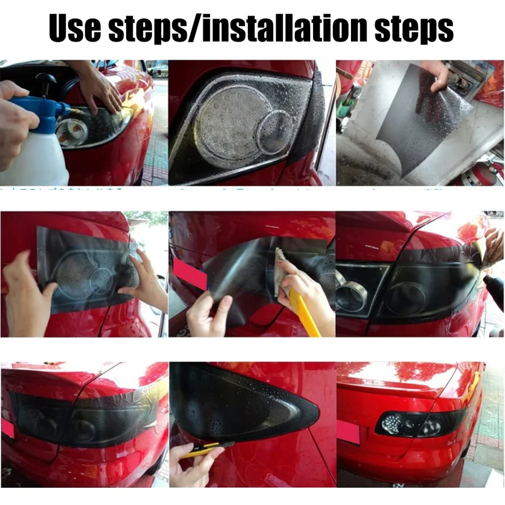 

Self Adhesive Headlights Tail Lights Fog Lights Tint Vinyl Film Decorative Film