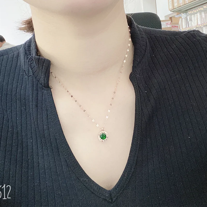 Модные ювелирные изделия ожерелье из титановой стали розовое золото с римскими