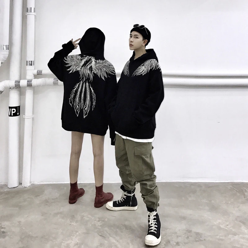 

2020 New Arrival Top Fashion Yes Loose Cotton Casual Animal Embroidered Hooded Men And Hoodies Sale Short None Hip Hop