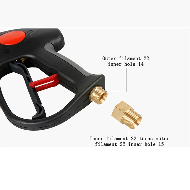 Пистолет для мойки автомобиля высокого давления длинный медный керамический