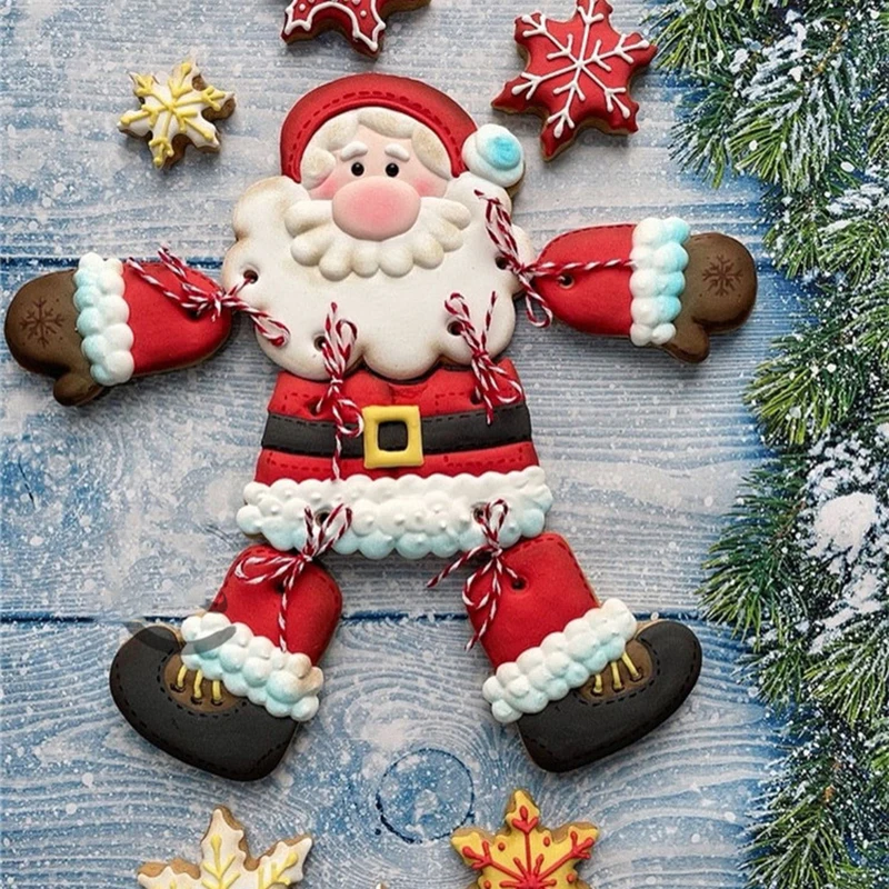 

Christmas Santa Claus Cookie Cutter Fondant Biscuit Moulds Christmas Cake Decoration Tools DIY Baking Biscuit Mould Sugarcraft