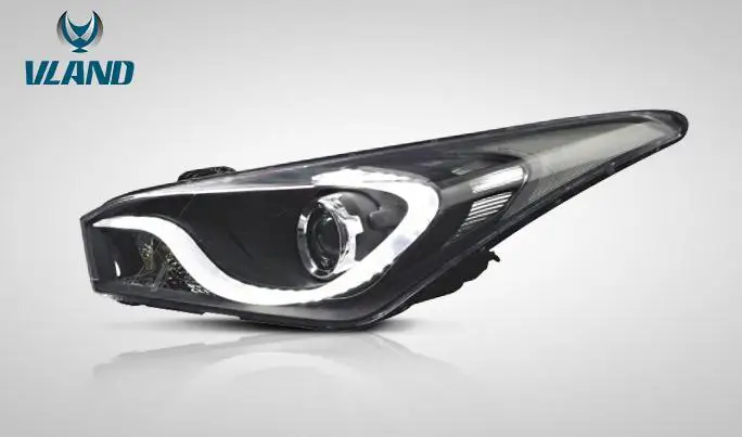 BLACK VLAND завод для автомобильных фар для HB20 2013 головная лампа и сигнал поворота+ DRL+ обратный свет+ Play and Plug - Цвет: BLACK