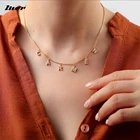 LUER ожерелье с именем инициала, рождественский подарок, ожерелье с именем, золотое ожерелье с именем-подвеской, серебряное ожерелье с именем