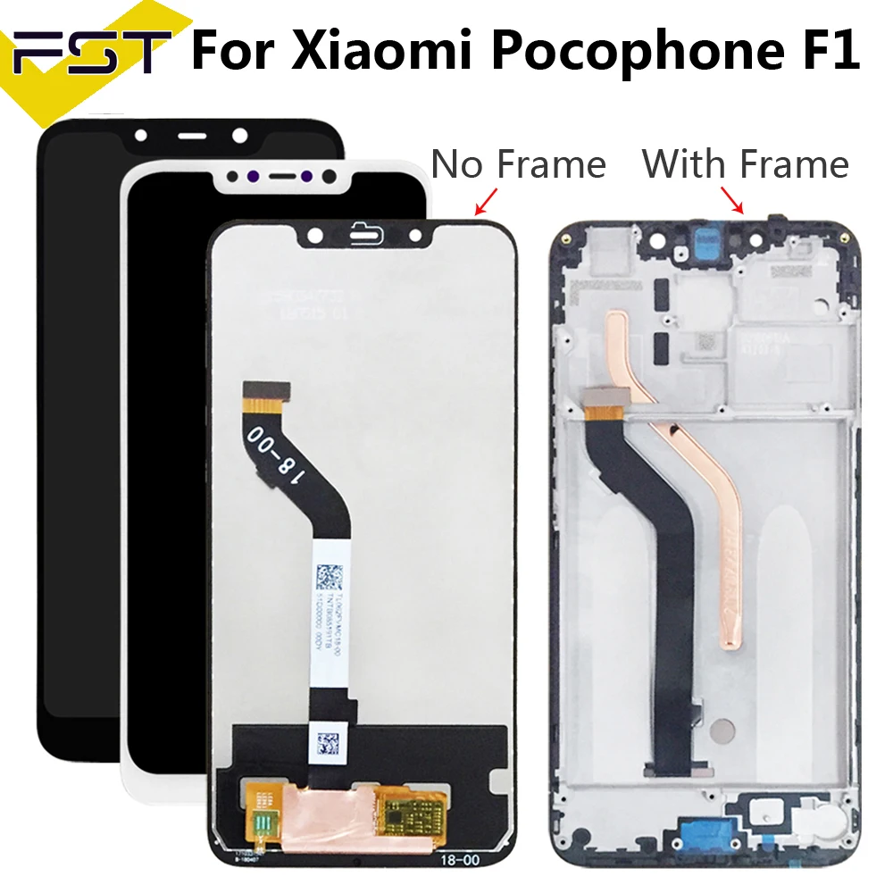 ЖК-дисплей 6 18 дюйма для Xiaomi pocophone F1 сенсорный экран дигитайзер M1805E10A сборка xiaomi